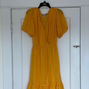 Tea-Length Yellow Summer Dress